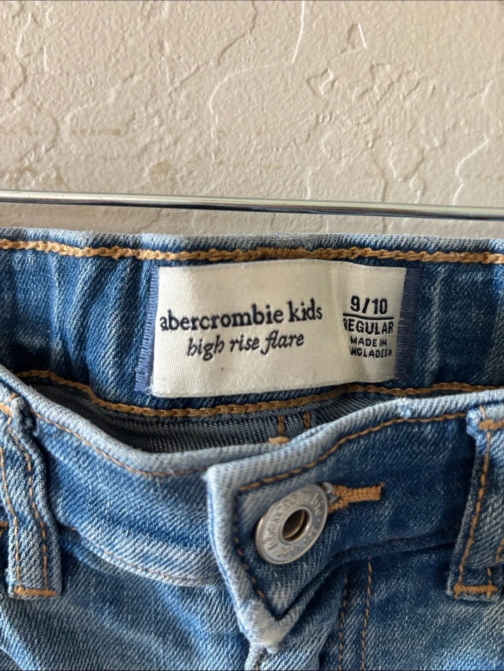 abercrombie kids light blue flared jeans